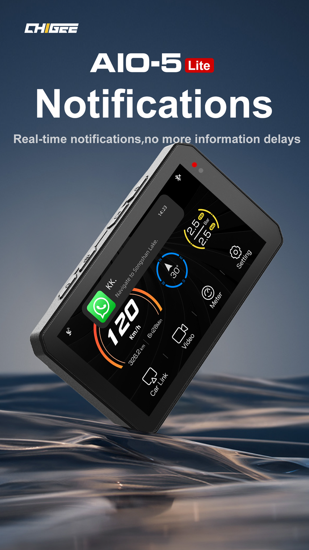 CHIGEE AIO-5 Lite Motorcycle Smart Riding System - Photo 6
