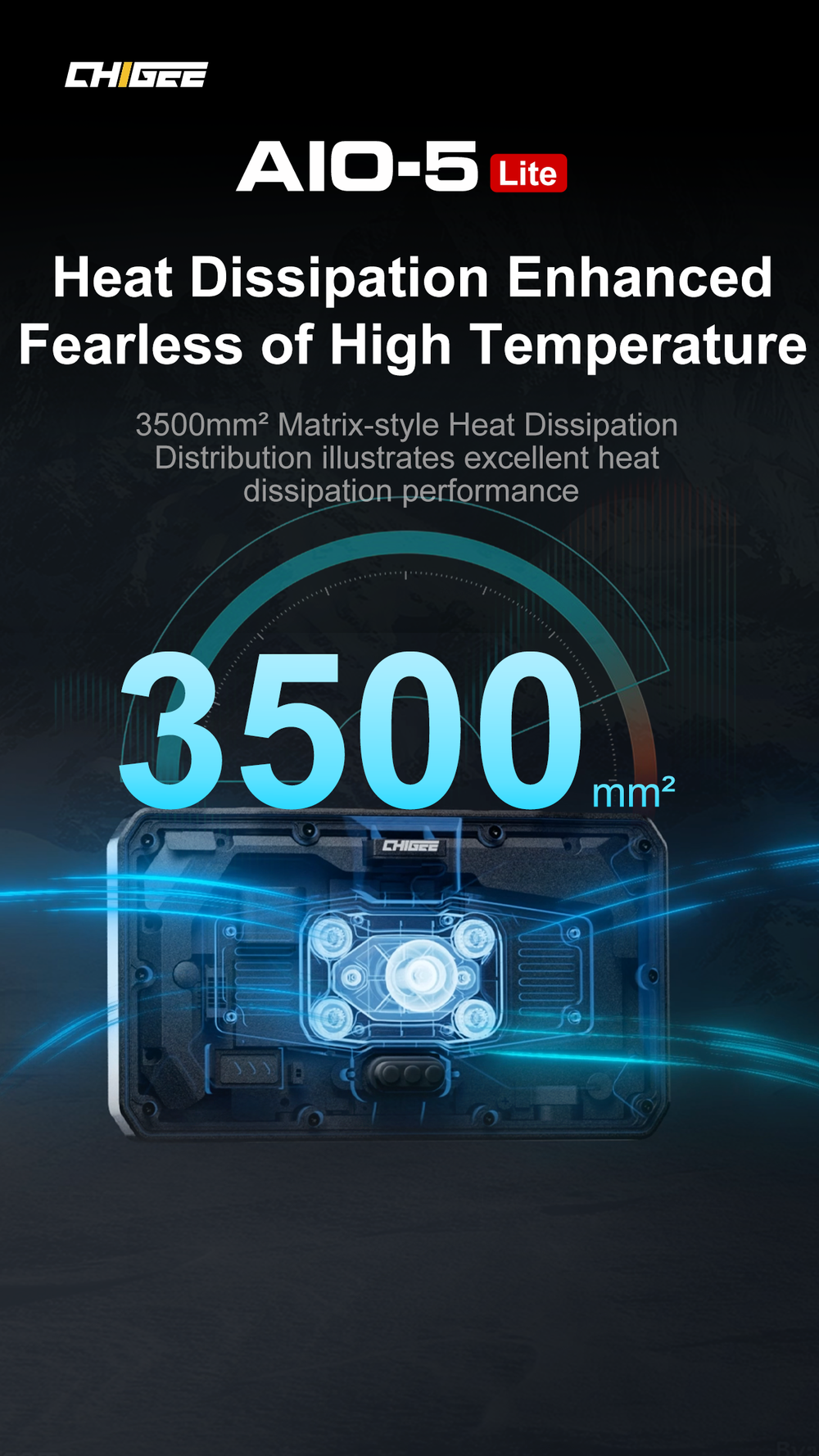 CHIGEE AIO-5 Lite Motorcycle Smart Riding System - Photo 4